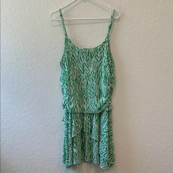 Diane Von Furstenberg x Target Green Mini Dress Strappy Mesh Sea Twig - Picture 6 of 12